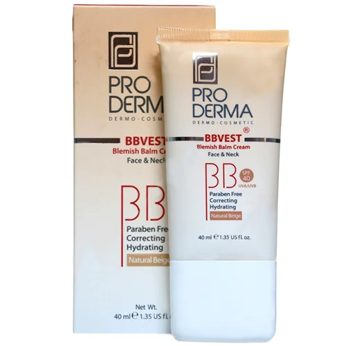 بی بی کرم صورت و گردن رنگی پرودرما (بژ طبیعی )