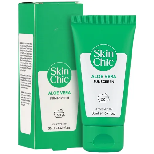 کرم ضد آفتاب عصاره آلوئه ورا SPF50 اسکین شیک
