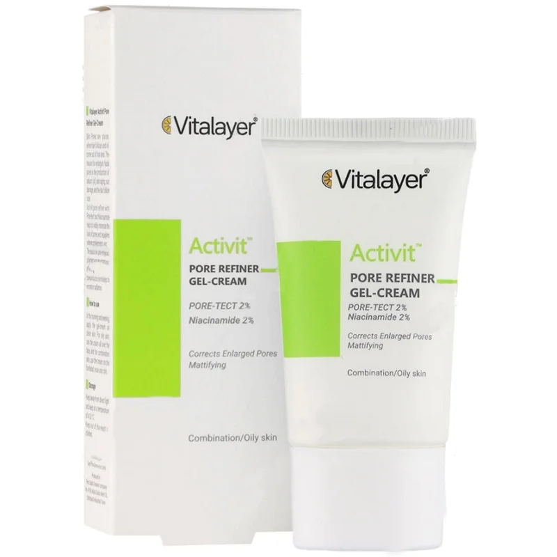 کرم ژل جمع کننده منافذ باز پوست اکتی ویت ویتالیر