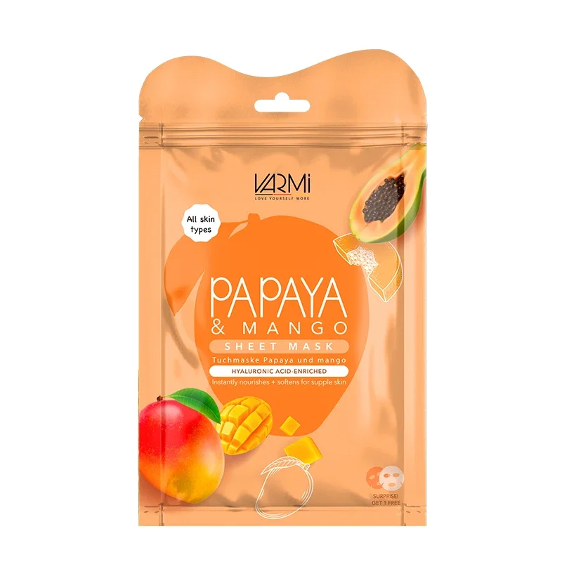 ماسک صورت نقابی وارمی حاوی پاپایا و انبه