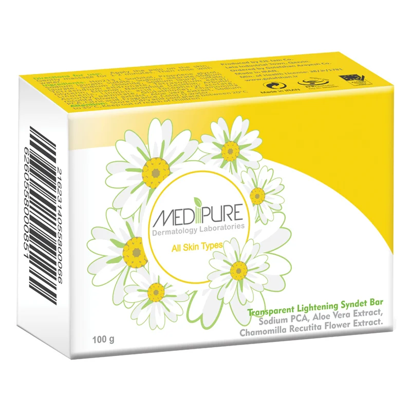 شوینده غیر صابونی جامد شفاف روشن کننده مدیپور