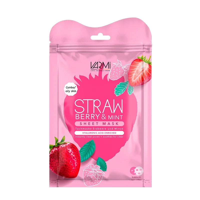 ماسک صورت نقابی وارمی حاوی توت فرنگی و نعنا