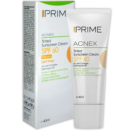 کرم ضد آفتاب رنگی پریم SPF60 مناسب پوست مختلط و چرب