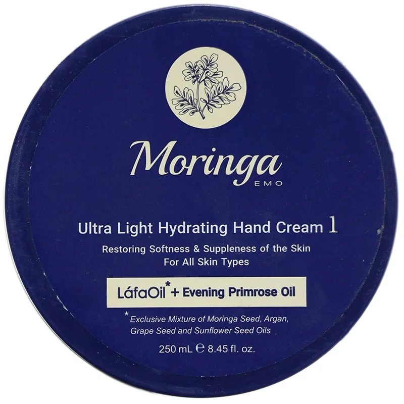 کرم دست فوق سبک و آبرسان مناسب انواع پوست شماره 1 مورینگا