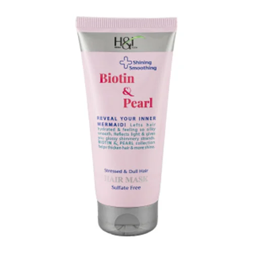 ماسک مو اچ اند تی حاوی عصاره مروارید و بیوتین مناسب موی ضعیف و شکننده
