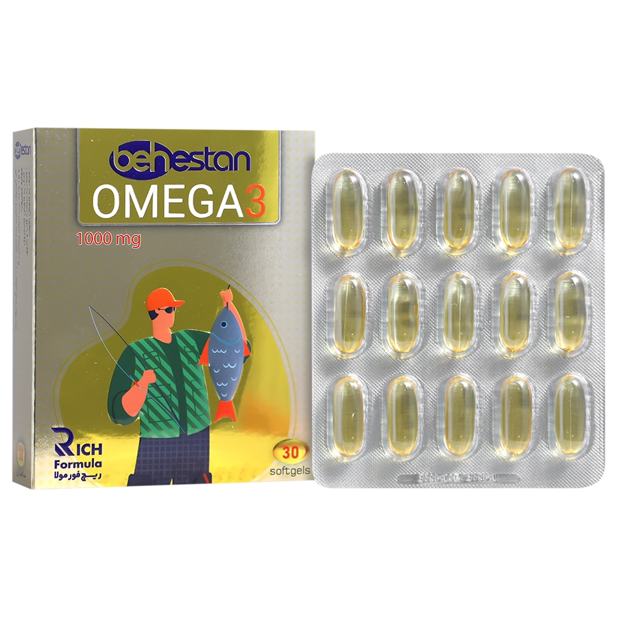 امگا 3 بهستان 1000 میلی گرم ریچ فرمولا