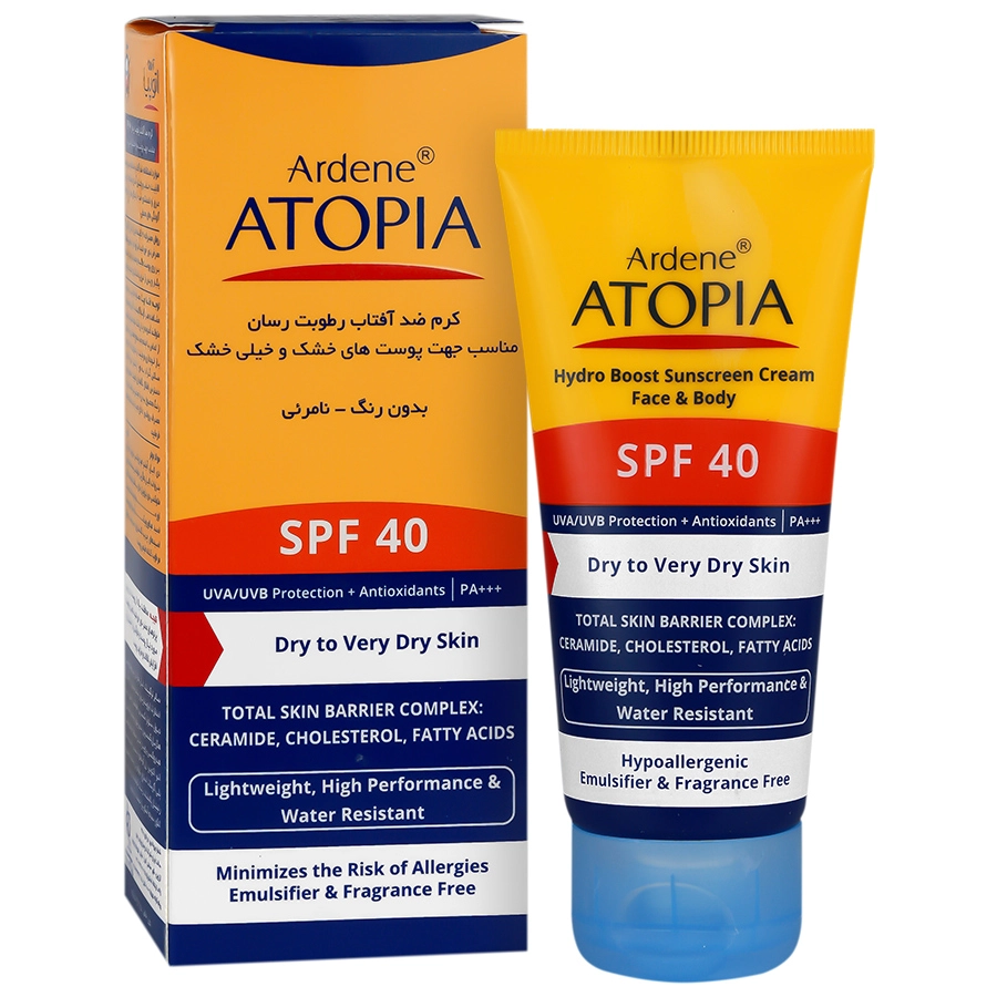 کرم ضد آفتاب رطوبت رسان آتوپیا SPF40 آردن