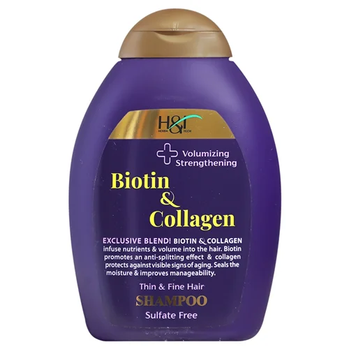 شامپو حجم دهنده مو بیوتین و کلاژن هرباتک اچ اند تی