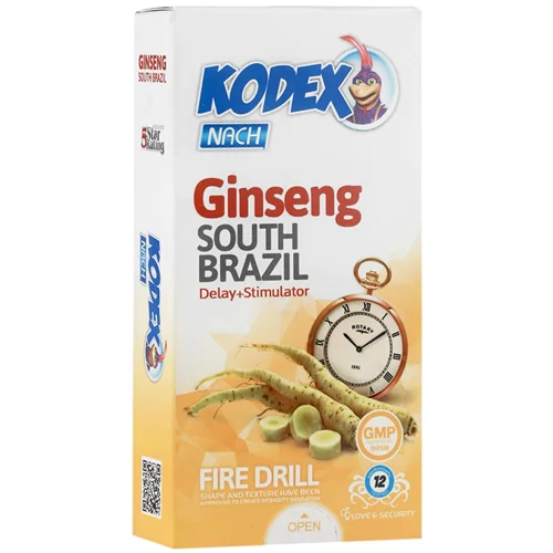 کاندوم تاخیری جینسینگ کدکس مدل Ginseng بسته 12 عددی
