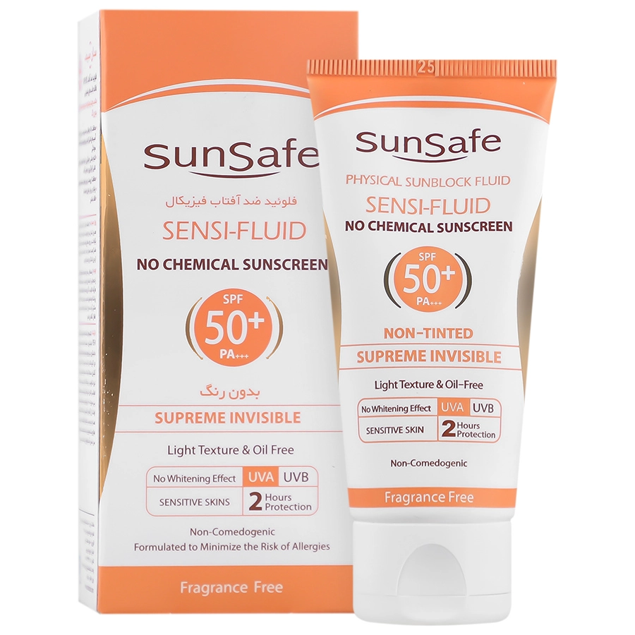 فلوئید ضد آفتاب فیزیکال SPF50 سان سیف