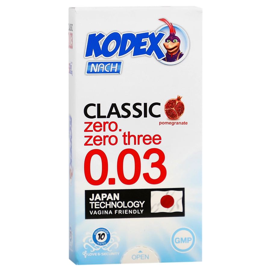 کاندوم فوق العاده نازک کلاسیک 0.03 انار (10 عددی)