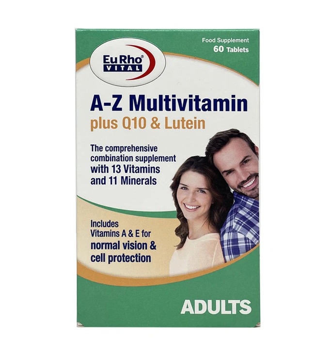 قرص A Z مولتی ویتامین پلاس کیوتن و لوتئین یوروویتال