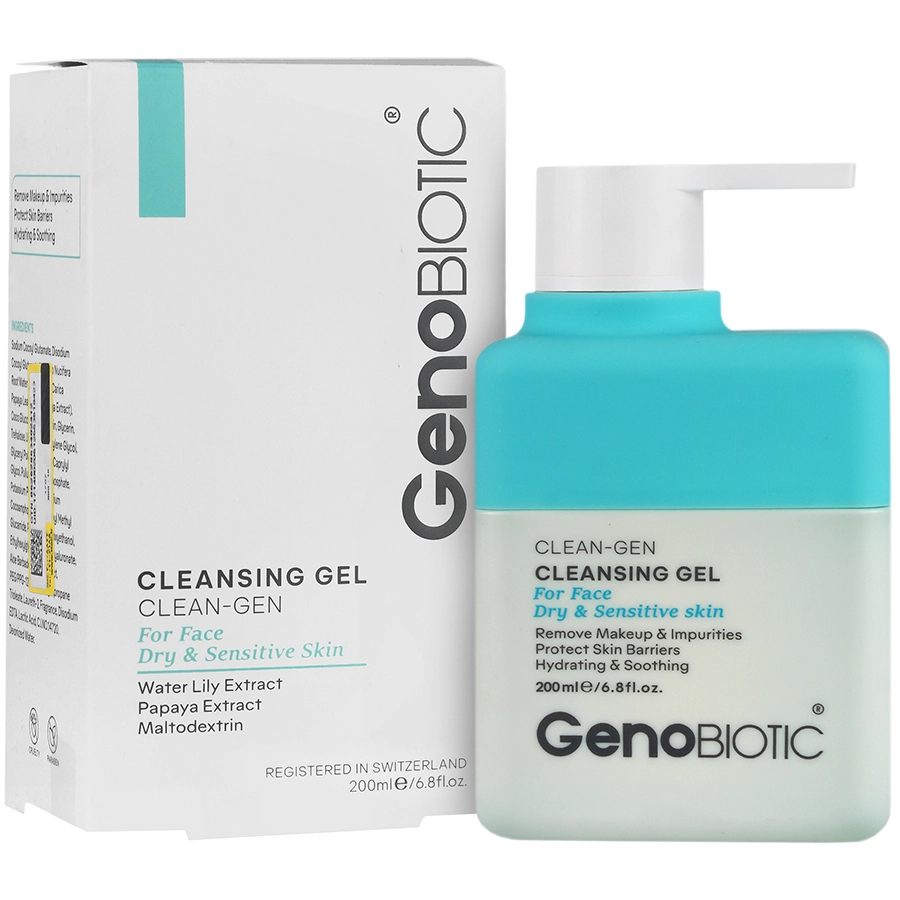 ژل شستشوی صورت کلین ژن پوست خشک ژنوبایوتیک