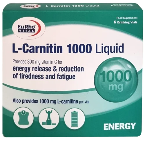 ویال ال کارنیتین 1000 میلی گرم یوروویتال 6 عدد